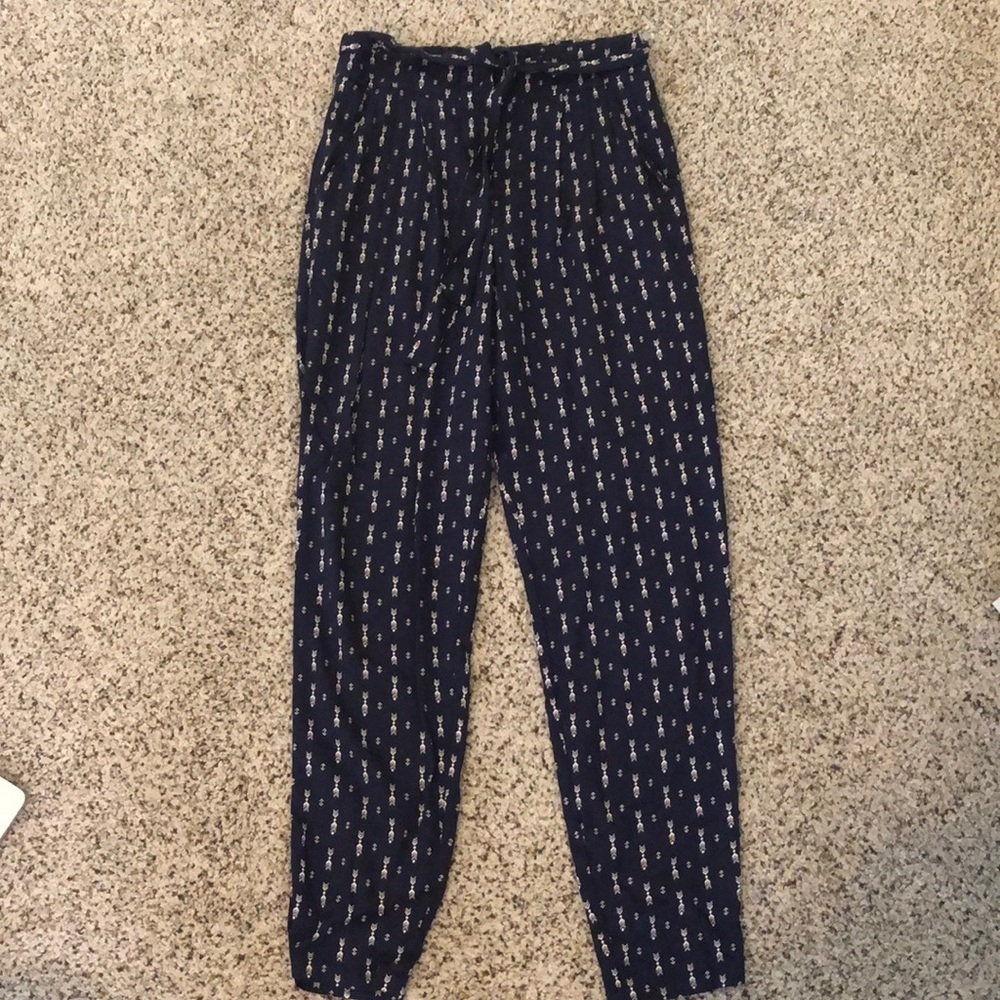 Navy Low Casual Pants